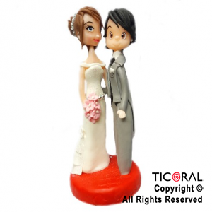 ADORNO PAREJA DE NOVIOS PORCELANA FRIA G x 1